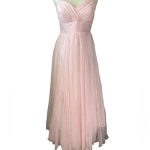 Alyce B’Dazzle dress floor length strapless fitted at bodice flowy zipper Size 4